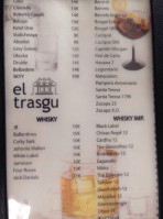 El Trasgu menu