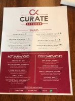 Curate Kitchen, Inc menu