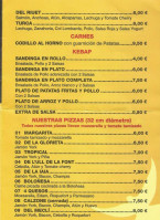 La Colometa De Tibi menu