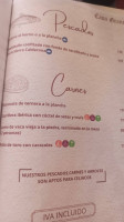 Casa Granero menu