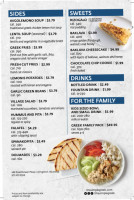 Garbanzo Mediterranean Fresh menu