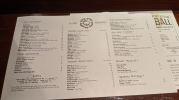 Blue Ribbon Sushi Grill Red Rock menu