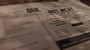 Que Whiskey Kitchen menu