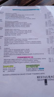 Restaurace Sklep menu