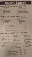 Sushi Palace menu