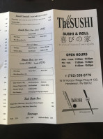 The Sushi menu