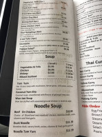 Thai Dishes menu