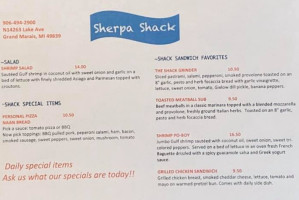 The Sherpa Shack menu