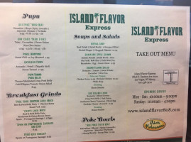 Island Flavor menu