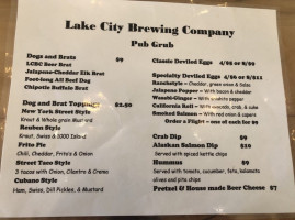 Lake City Brewing Company menu