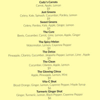 Hermitage Organic Cafe And Juicery menu