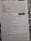Pizzaria Sabatini menu