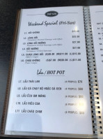 Pho Son menu