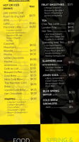 Yellowhammer Coffee menu
