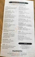 Mammoth Seattle menu