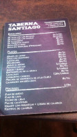 Santiago menu