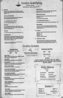 The Grotto Grill menu