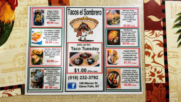 Tacos El Sombrero food