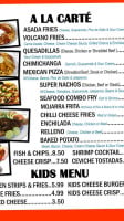 Bandido's Express Mexican Food menu
