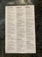 Caliente Kitchen menu