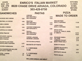 Enrico's Italian Sausage Market menu