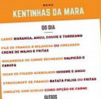 Kentinhas Da Mara menu