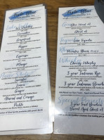 Blue Spirits Distilling And Events Center menu