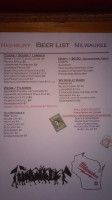 The Highbury Pub menu