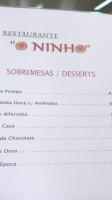 O Ninho menu