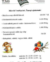 Dreher Etterem Soeroezo menu