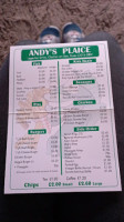 Andy's Plaice menu