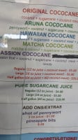 Cococane menu
