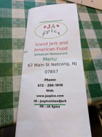 Ja Spice Island Jerk American Food menu