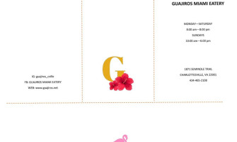 Guajiros Miami Eatery menu