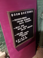 Boombox Buns menu