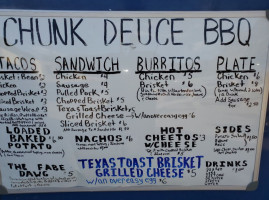 Chunk Deuce Bbq Catering menu