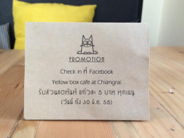 Yellow Box Cafe At Chiangrai menu