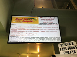 Paul Johns Lumpia menu