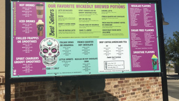 Wicked Voodoo Espresso menu