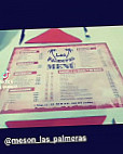 Mesón Restaurante Las Palmeras menu