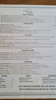 The Porch On Long Creek menu