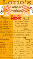 Lorio's Wings-n-things menu