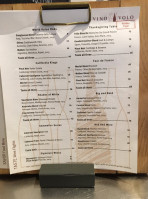 Vino Volo menu