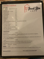 Feed Bin Cafe' menu