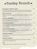 Sockeye Saloon menu