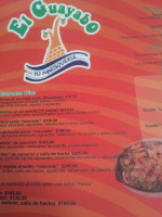 El Guayabo menu