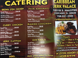 Caribbean Jerk Palace menu