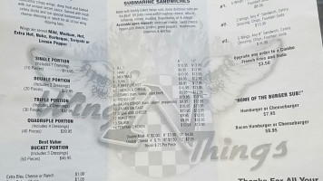 That Wing Place menu