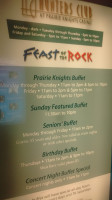 Prairie Knights Casino Resort menu