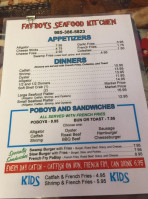 Fatboy's Seafood Kitchen menu